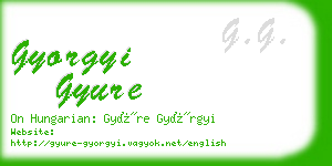 gyorgyi gyure business card